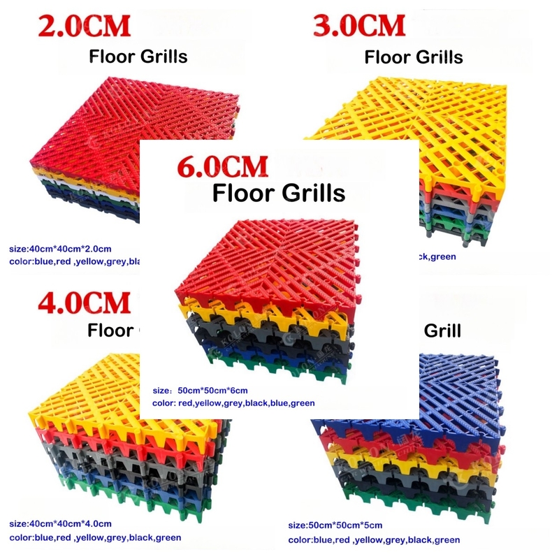 Piastrelle per pavimenti di garage in plastica in PP 2.0cm 3.0cm 4.0cm 5.0cm 6.0cm