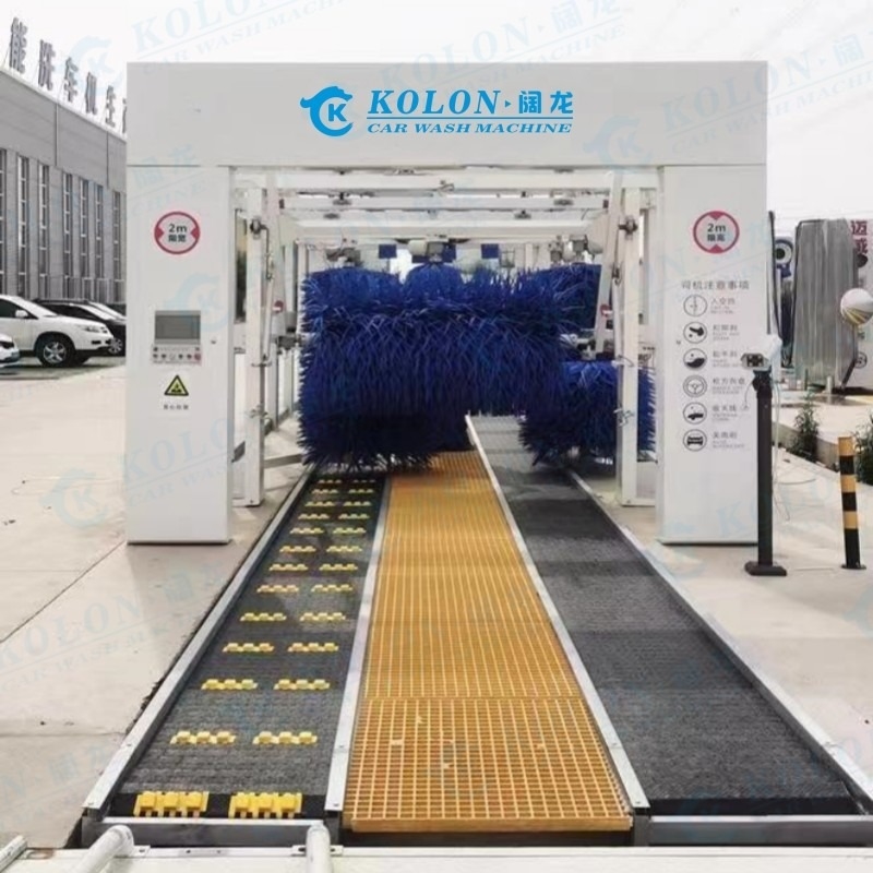380V/50HZ/3 fasi Automazione tunnel macchina lavaggio con 80 litri di consumo di acqua per auto